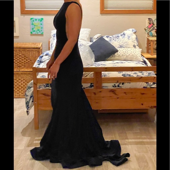 Buy today!  JOVANI Dress❤️Stunning, Illusion Side - Picture 9 of 11